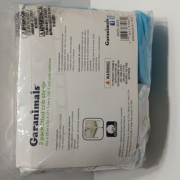 Garanimals 2-pack fitted baby crib sheets - Picture 5 of 9